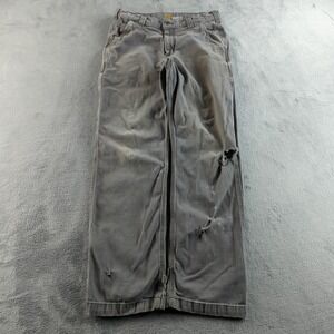 Carhartt Pants Mens 32x32 (Fits 30x31) Gray Relaxed Straight Distressed Thrashed